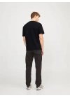 Flamlı Kumaş Baskılı Erkek T-Shirt