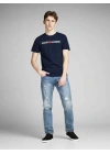 JJ 12137126 Baskılı Basic Erkek T-Shirt