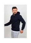 Kapüşonlu Üç İplik Düz Sweatshirt