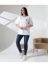 Kiraz işlemeli Kadın T-Shirt