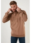 Lakınt Parçalı Kapşonlu Sweatshirt