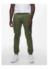 Lastikli Paça Kargo Jogger Pantolon