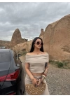 Madonna yaka bol paça pantolonlu takım