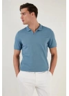 Organik Pamuk V Yaka Detaylı Erkek Polo Yaka T-Shirt