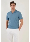 Organik Pamuk V Yaka Detaylı Erkek Polo Yaka T-Shirt