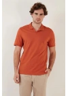 Organik Pamuk V Yaka Detaylı Erkek Polo Yaka T-Shirt