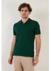 Organik Pamuk V Yaka Detaylı Erkek Polo Yaka T-Shirt