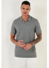 Organik Pamuk V Yaka Detaylı Erkek Polo Yaka T-Shirt