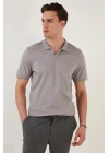 Organik Pamuk V Yaka Detaylı Erkek Polo Yaka T-Shirt