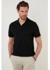 Organik Pamuk V Yaka Detaylı Erkek Polo Yaka T-Shirt