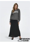 Oversize Kalıp Baskılı Kadın Sweatshirt
