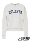 Oversize Kalıp Baskılı Kadın Sweatshirt