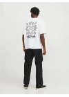 Oversize Sırt Baskılı Erkek T-Shirt