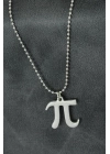 Pi Sayısı Tasarımlı Metal Erkek Kolye
