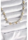 Pirinç Mix Renk Zirkon Taşlı Kalp Model VIP Exclusive Seri Kadın Kolye