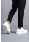 SLW151 Boost Bağcıklı Cilt Erkek Günlük Sneaker Ayakkabı BT - Beyaz