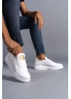 SLW161 Hippo Bağcıksız Cilt Erkek Günlük Sneaker Ayakkabı BT - Beyaz