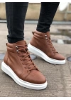 SLW202 Toronto Bağcıklı Cilt Erkek Spor Bot BT - Taba