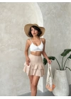 Valonlu fırfırlı etek s24681