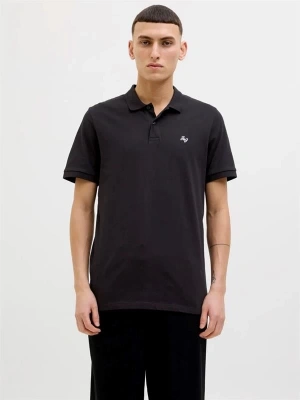 12270084 %100 Pamuk Polo Yaka Basıc Erkek Tshirt Siyah