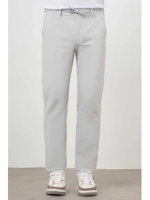 2534 Beli Lastikli Jogger Old Money Style Erkek Pantolon Gri
