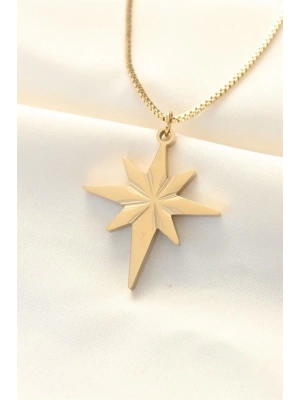 316L Çelik Gold Renk Kutup Yıldızı Kolye