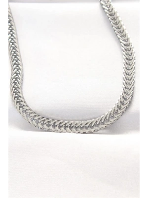 316L Çelik Silver Renk Balık Sırtı Zincir Kolye