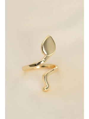 Ayarlamalı Altın Renk Yılan Yüzük