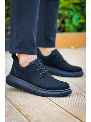 Kb-003 Kuback Siyah Süet Siyah Taban Bağcıklı  Günlük Erkek  Ayakkabı