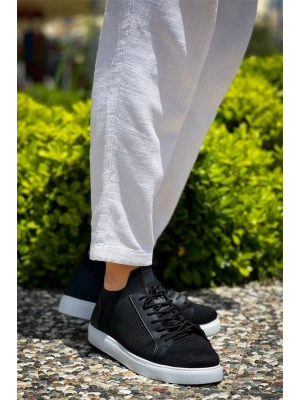 Kb-112   Kuback Siyah Triko Bağcıklı  Günlük Erkek  Ayakkabı