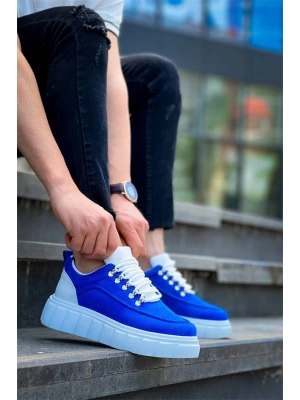 KB-X10 Kuback Sax Süet Beyaz Yüksek Taban Günlük Spor Ayakkabı