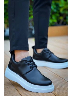 Kb-X3  Kuback Siyah Cilt  Bağcıklı  Günlük Erkek  Ayakkabı