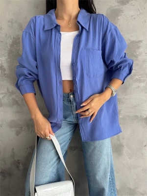 Modal Oversize Cepli Gömlek