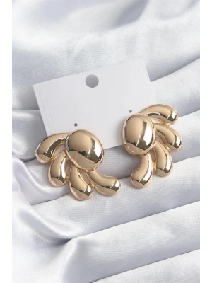 Pirinç Gold Renk Kadın Küpe