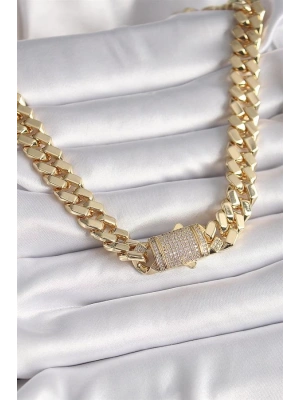 Pirinç Gold Renk VIP Exclusive Seri Gurmet Model Kadın Kolye