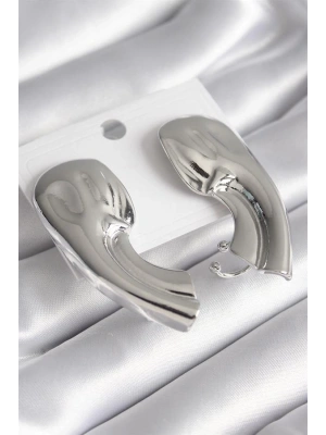 Pirinç Gümüş Renk İşlemeli Kadın Küpe