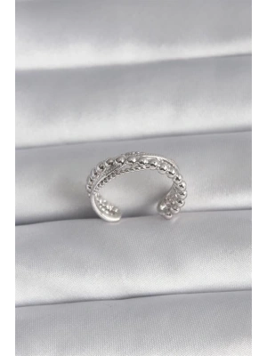 Pirinç Gümüş Renk Kadın Yüzük