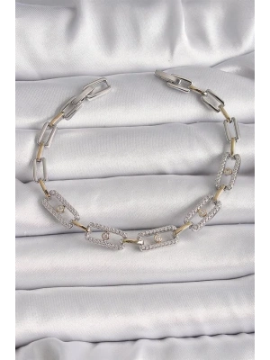 Pirinç Mix Renk Zirkon Taşlı Messika Model VIP Seri Kadın Bileklik