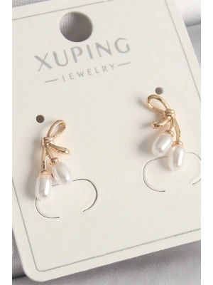 Pirinç Rose Renk İnci Detay Düğüm Model Kadın Küpe