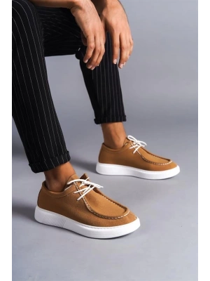 SLW170 Tornado Bağcıklı Süet Erkek Günlük Spor Klasik Ayakkabı BT - Taba