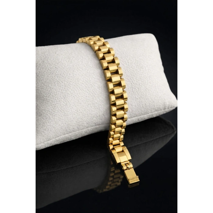 14K Gold Renkli Marka Model Bileklik Künye