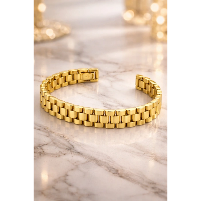 14K Gold Renkli Marka Model Bileklik Künye