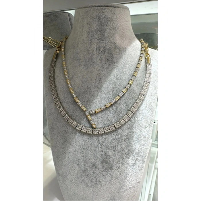 Zirkon Taşlı Kuyumcu Tarzı Gerdanlık Kolye