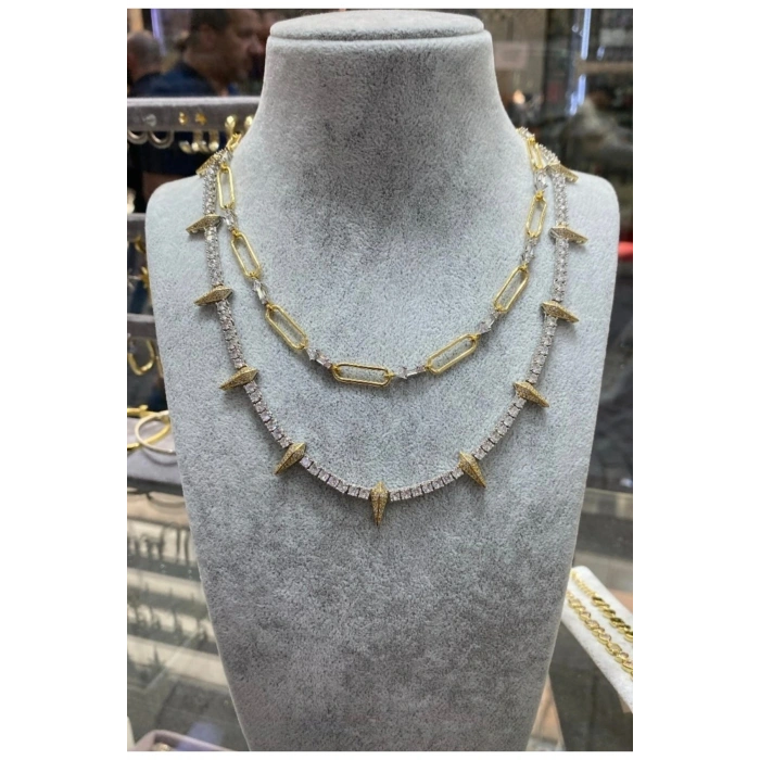 Luxury Serisi Özel Model Çift Renk Kolye