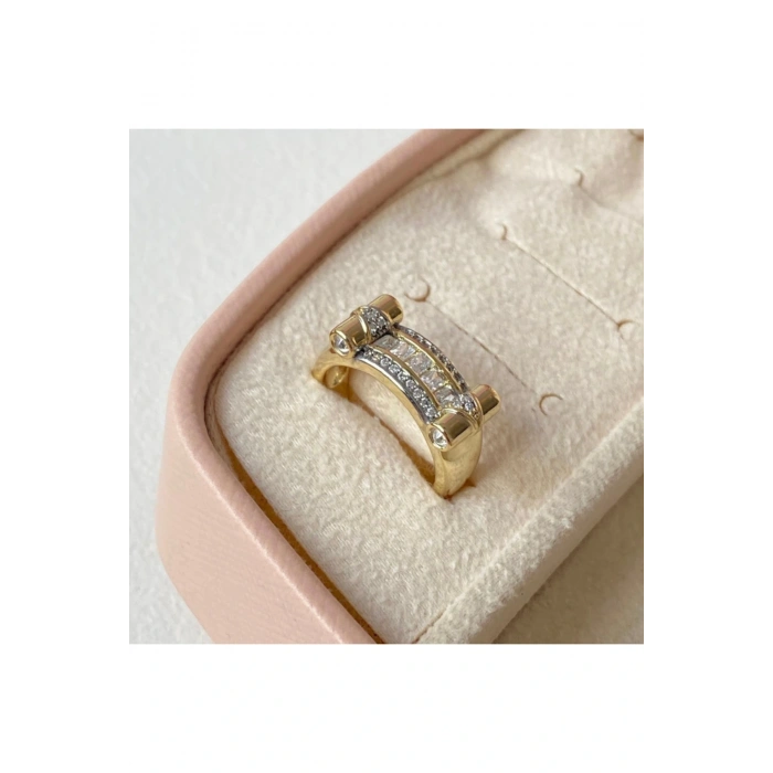 Taşlı Özel Tasarım Retro Yüzük Ayarlanabilir