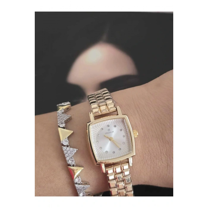 Vintage Taşlı Kare Model Kadın Kolsaati