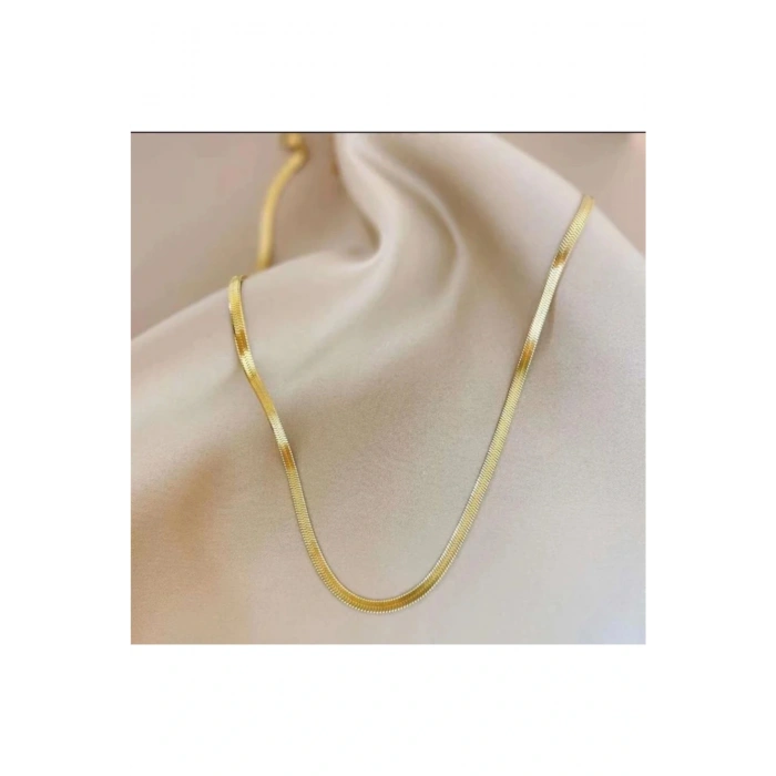 İtalyan Zincir Gold Renkli Çelik Ezme Zincir