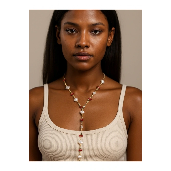 Y Kolye Tam Tur Uzun Kirazlı Model