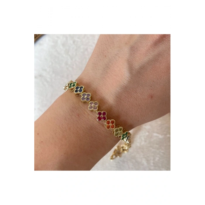 Xuping Taşlı Renkli Vn Clef Model Bileklik