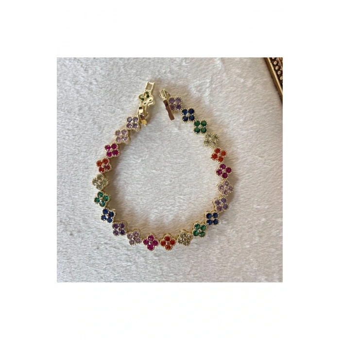 Xuping Taşlı Renkli Vn Clef Model Bileklik